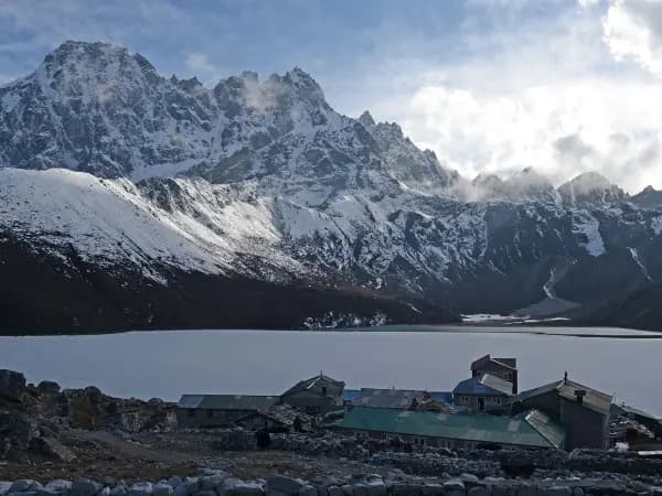 Gokyo Village Frozen Lake