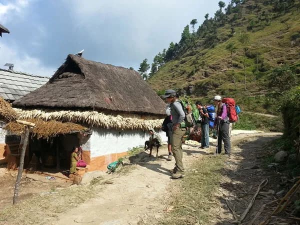 Indigenous People people local houses and tourist watching