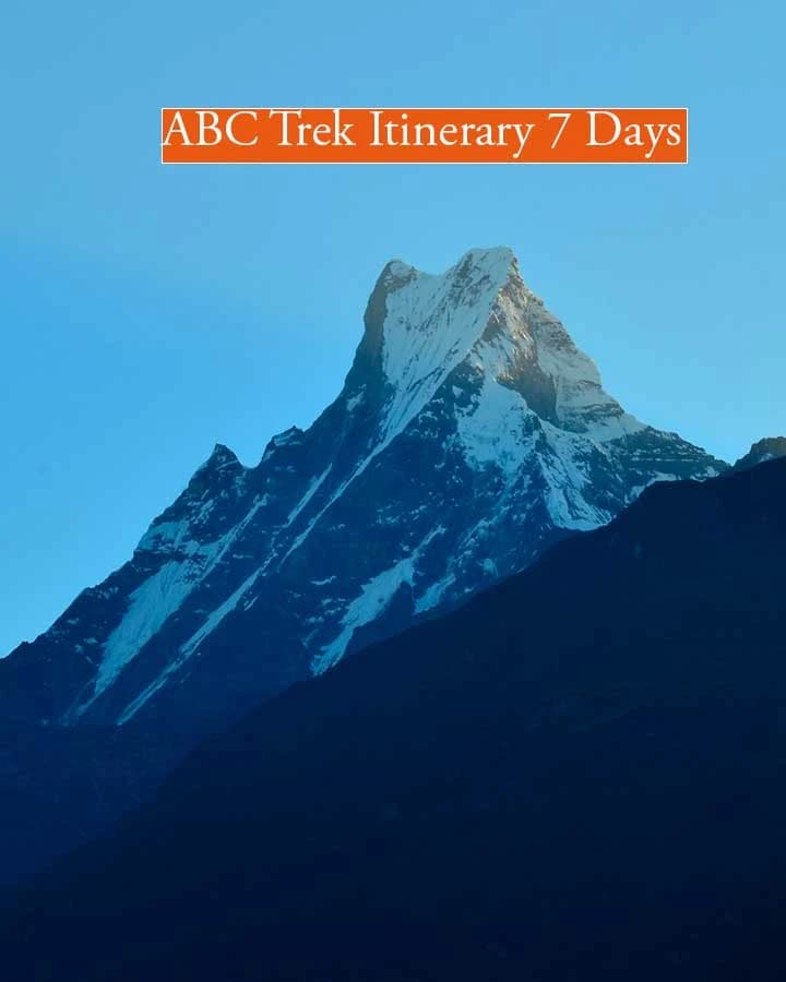 abc trek itinerary ghandruk to chhomrong