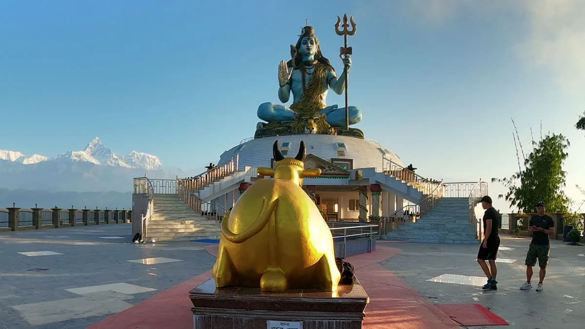 morning view from pumdikot shiva statue viewpoint