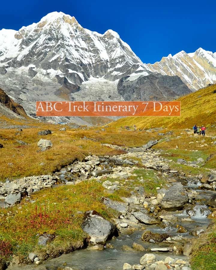 abc trek itinerary annapurna base camp to bamboo