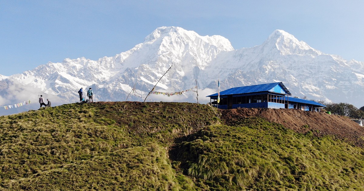 Gazing out at the Annapurna South from Mardi Himal