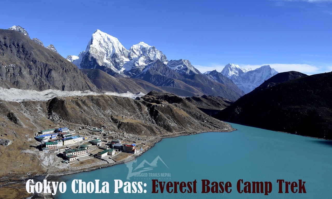 view from gokyo ri with the gokyo lakes