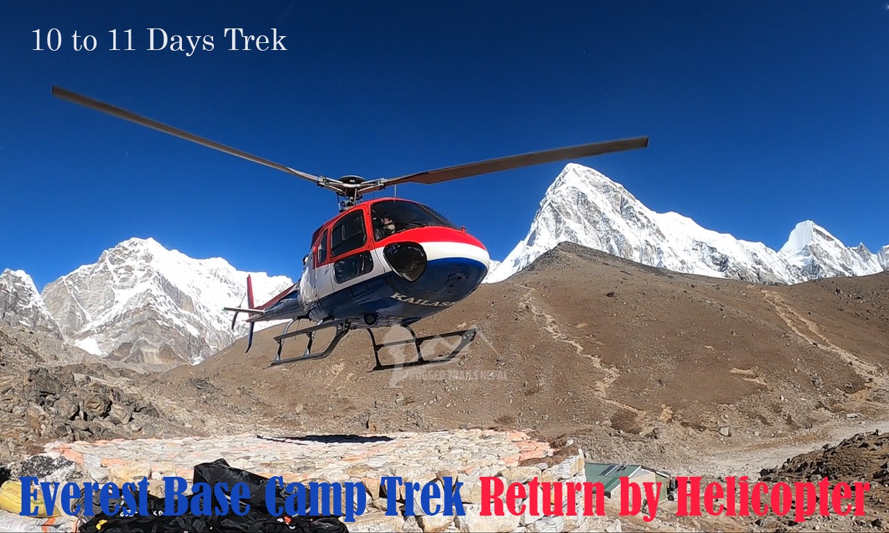 helicopter taking off at gorakshep (EBC)