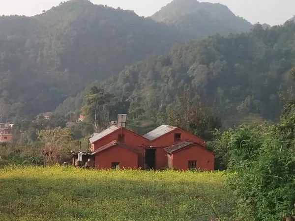 small typical home of chepang people from sirachuli chitwan