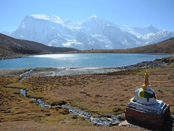 Annapurna Mountain Range Small Chorten Manang