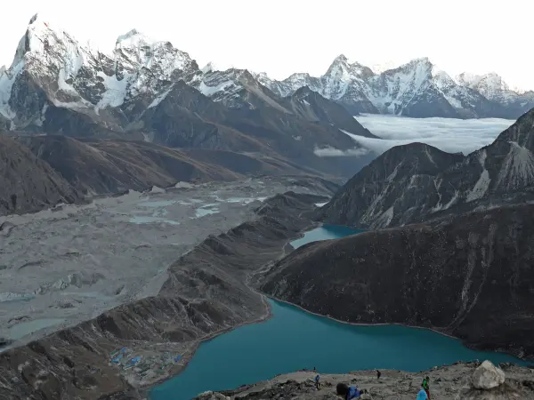Gokyo Lakes And Ngozumpa Glacier From Gokyo Ri