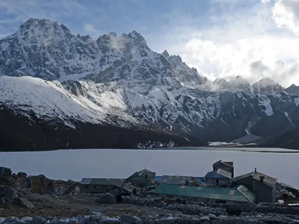 Gokyo Village Frozen Lake