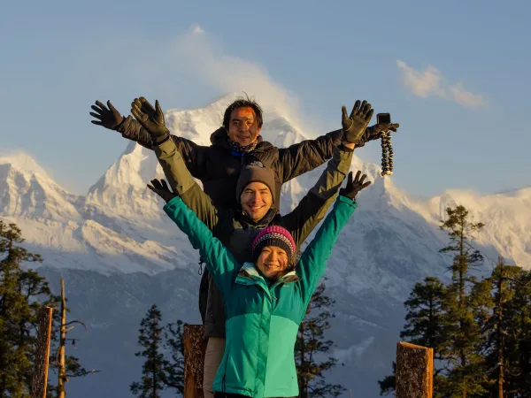 Happy Trekkers Mohare Danda Annapurna Backdrop