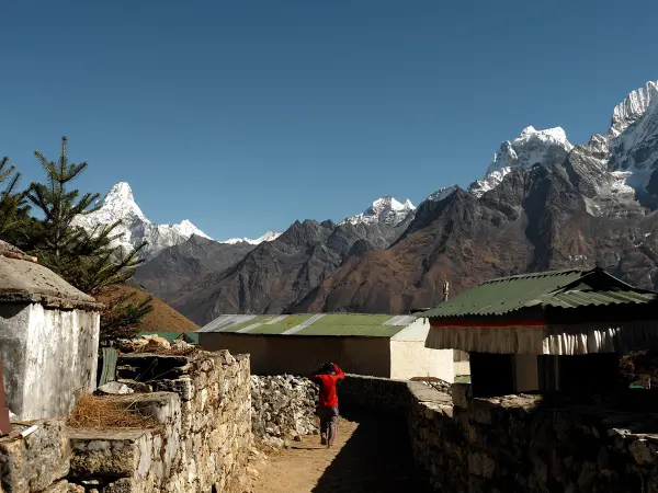 Khumjung Village Stone Trail View