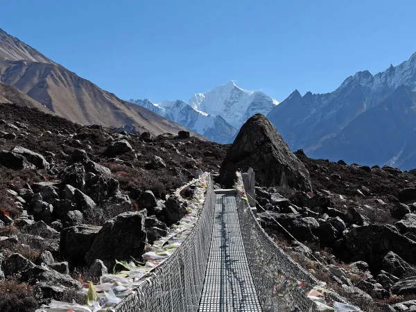 Langtang Valley Trek Suspension Bridge Himalayas 1