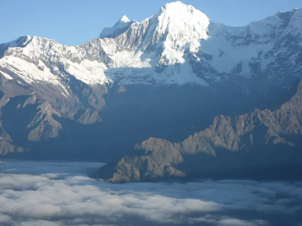 Lower Manaslu Eco Trek Snow Peak Clouds