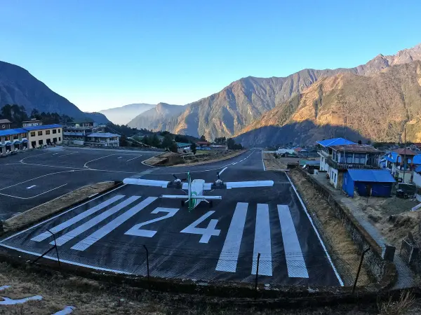 Lukla Airport Runway Everest Nepal