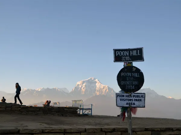 Luxury Ghorepani Ghandruk Trek Poon Hill Signboard 13