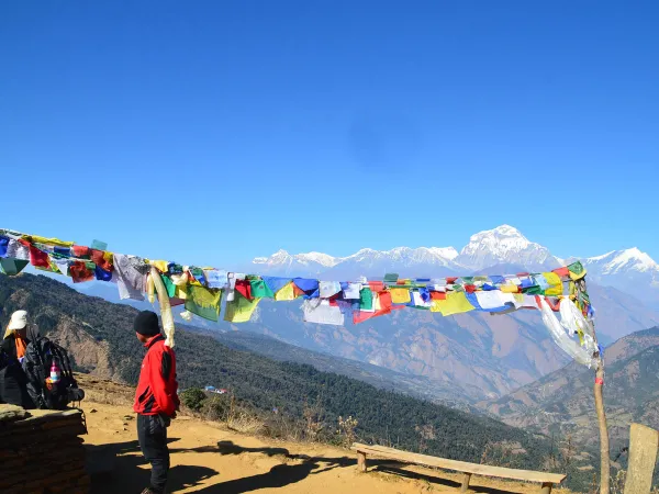 Luxury Ghorepani Ghandruk Trek Prayer Flags Thapla Danda Viewpoint 7