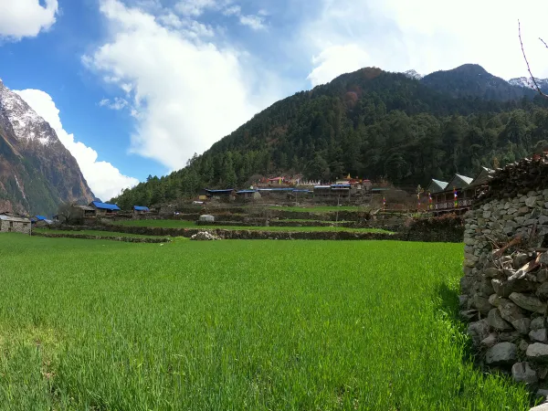 Manaslu Circuit Green Fields Mountain Village 1