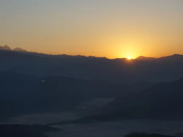 Nagarkot Bhaktapur Hike Sunrise Mountain Horizon