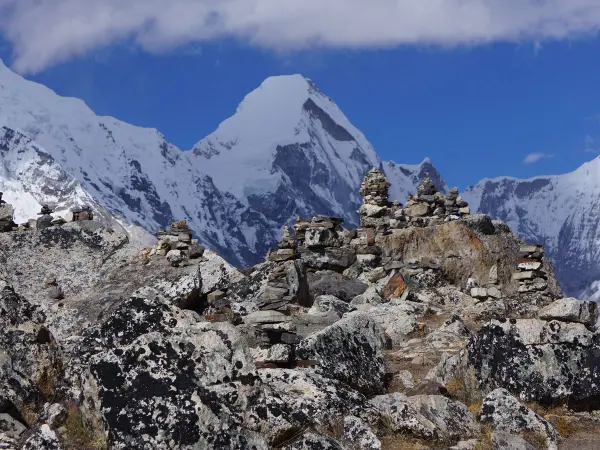 Stone Cairns Rock Trail Everest Region