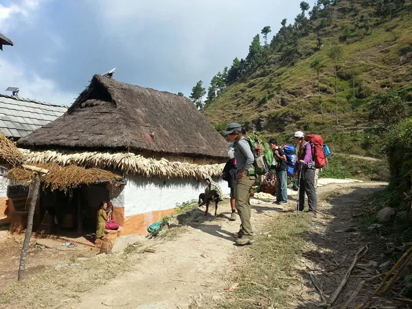 Indigenous People people local houses and tourist watching