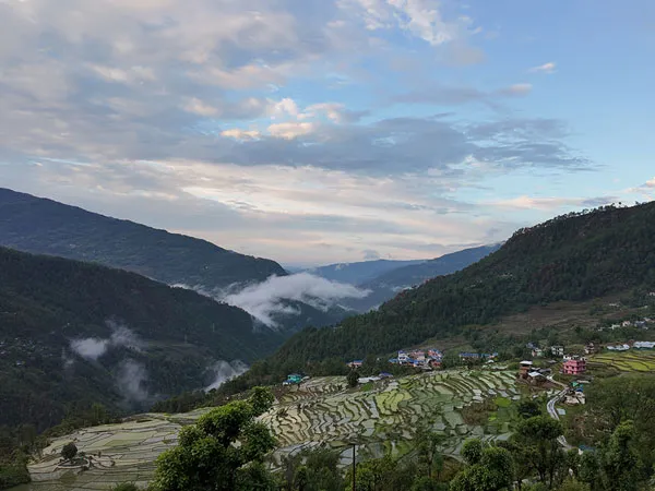 greenery village farming view