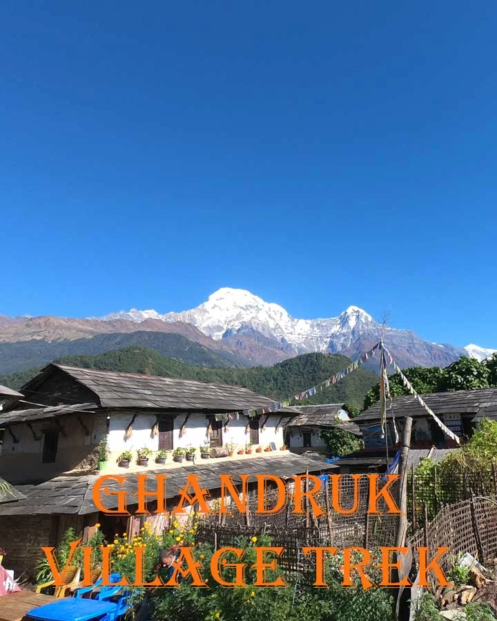 spring trek in nepal himalayas ghandruk village