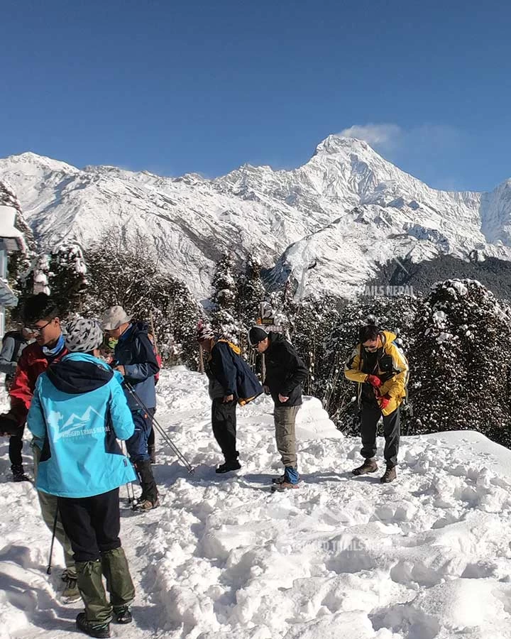 winter trek in pokhara nepal ghorepani