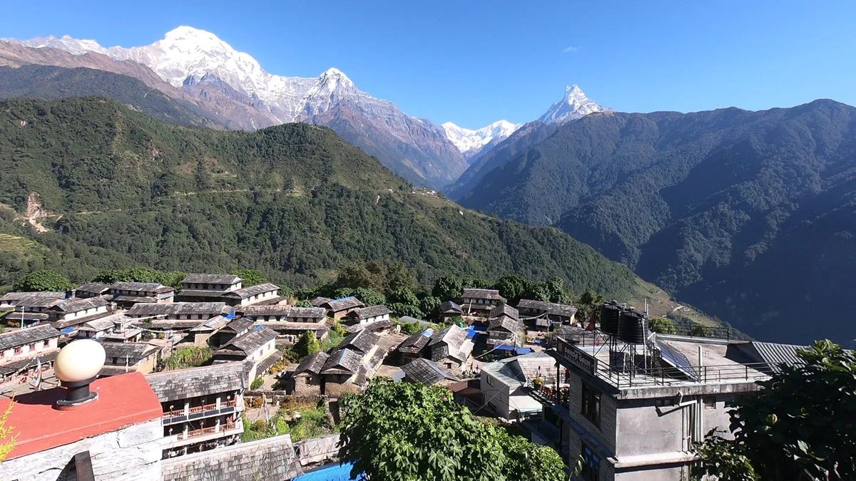 beautiful ghandruk village on the annapurna foothills trek